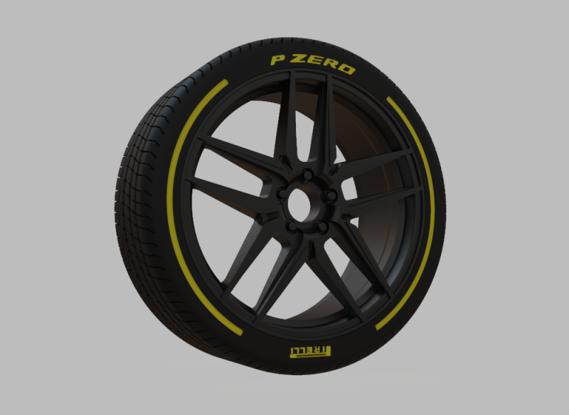 Miniature Enkei Icon Rim Tire - 3D Print - No Textures Modelo de Impressão 3D .c4d .max .obj .3ds .fbx .stl .blend 