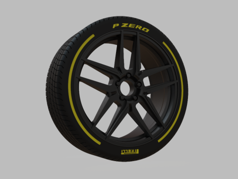 Miniature Enkei Icon Rim Tire - 3D Print - No Textures Modelo de Impressão 3D