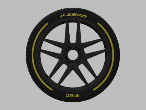 Miniature Enkei Icon Rim Tire - 3D Print - No Textures Modelo de Impressão 3D