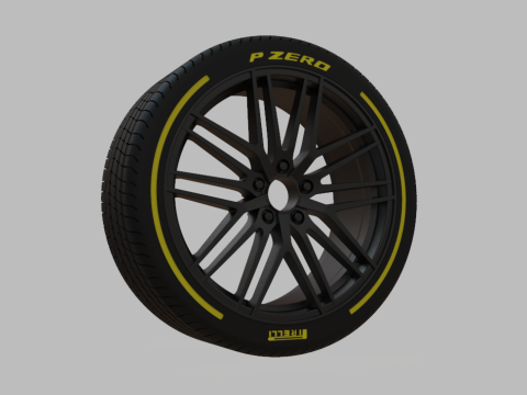 Miniature Enkei Phantom Rim and Tire - 3D Print - No Textures Modelo de impresión 3D