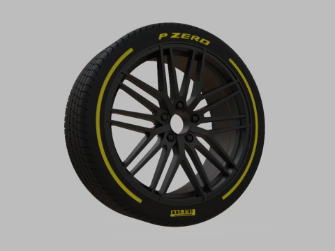 Miniature Enkei Phantom Rim and Tire - 3D Print - No Textures 3D Print Model