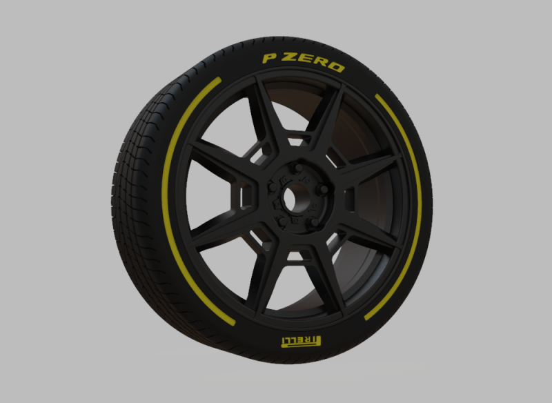 Miniature Enkei Storm Rim Tire - 3D Print - No Textures Modello di stampa 3D .c4d .max .obj .3ds .fbx .stl .blend 