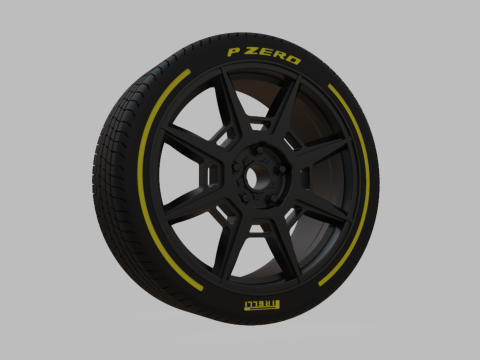 Miniature Enkei Storm Rim Tire - 3D Print - No Textures 3D Принт Модель