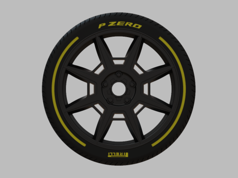 Miniature Enkei Storm Rim Tire - 3D Print - No Textures Modello di stampa 3D