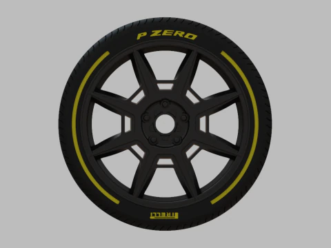 Miniature Enkei Storm Rim Tire - 3D Print - No Textures 3D Print Model