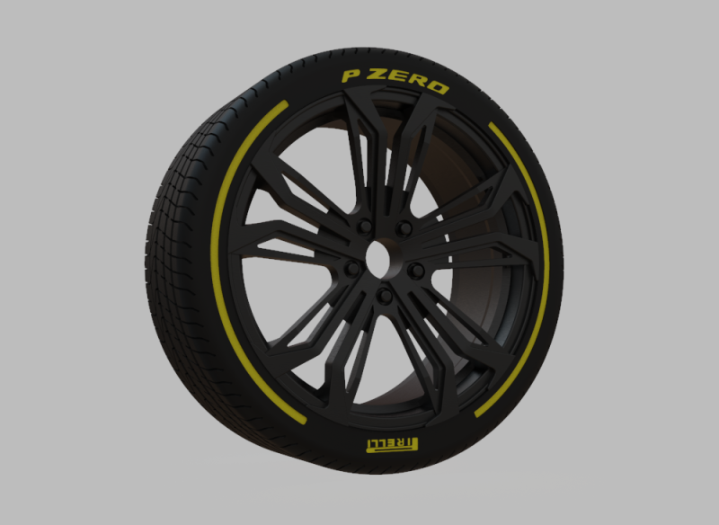 Miniature Enkei Vortex 5 Rim Tire - 3D Print - No Textures 3D प्रिंट मॉडल .c4d .max .obj .3ds .fbx .stl .blend 