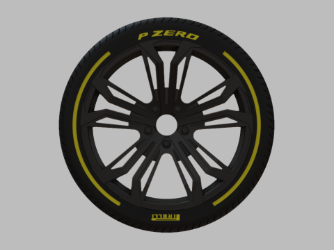 Miniature Enkei Vortex 5 Rim Tire - 3D Print - No Textures 3D प्रिंट मॉडल