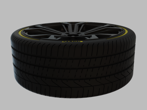 Miniature Enkei Vortex 5 Rim Tire - 3D Print - No Textures 3D प्रिंट मॉडल