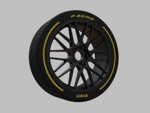 Miniature Enkei EKM3 Rim Tire - 3D Print - No Textures 3D Print Model