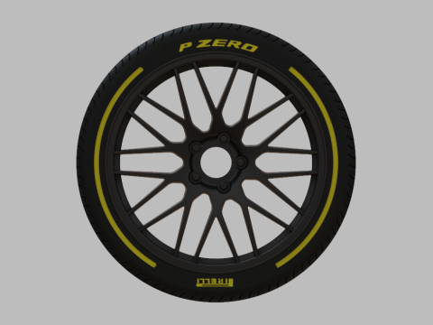 Miniature Enkei EKM3 Rim Tire - 3D Print - No Textures 3D 打印模型