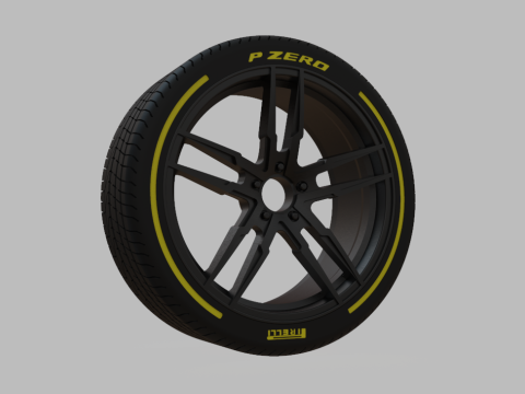 Miniature Enkei SS05 Rim Tire - 3D Print - No Textures 3D Print Model