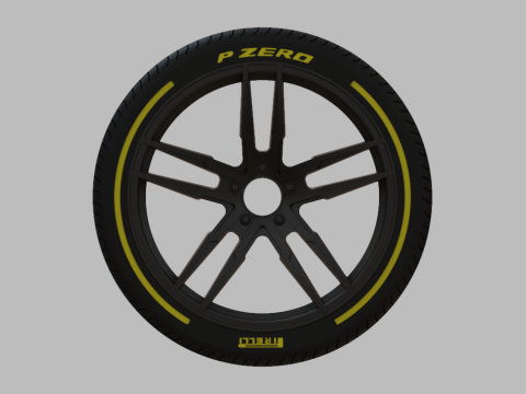 Miniature Enkei SS05 Rim Tire - 3D Print - No Textures 3D Print Model