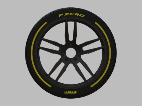 Miniature Enkei SS05 Rim Tire - 3D Print - No Textures 3D Print Model
