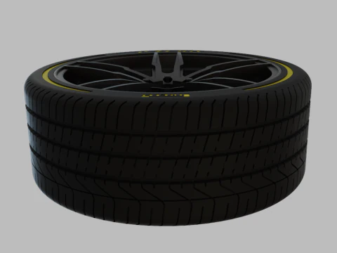 Miniature Enkei SS05 Rim Tire - 3D Print - No Textures 3D Print Model