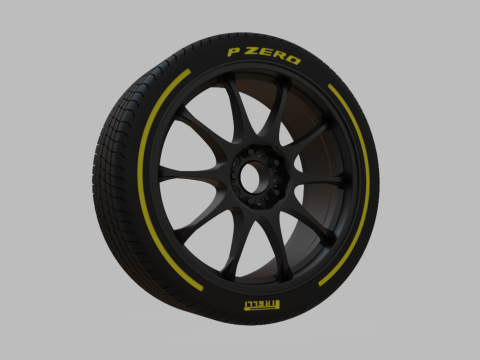 Miniature Enkei J10 Rim Tire - 3D Print - No Textures Modelo de impresión 3D