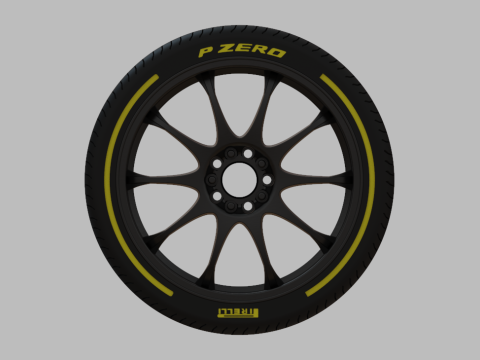Miniature Enkei J10 Rim Tire - 3D Print - No Textures 3D 프린트 모델