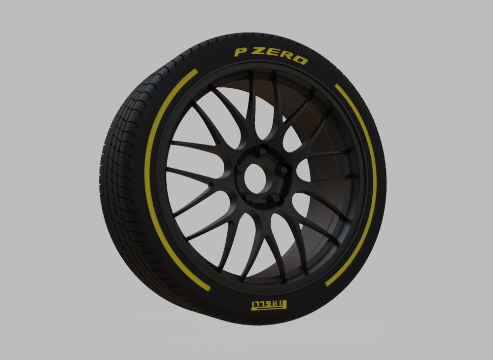 Miniature Enkei Lusso Rim Tire - 3D Print - No Textures 3D Print Model .c4d .max .obj .3ds .fbx .stl .blend 