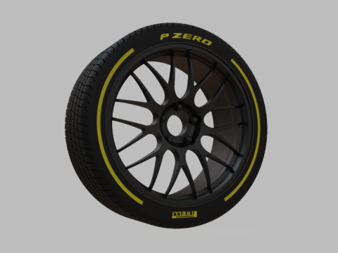 Miniature Enkei Lusso Rim Tire - 3D Print - No Textures 3D Print Model