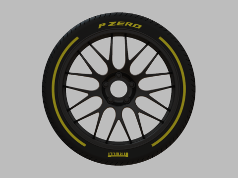 Miniature Enkei Lusso Rim Tire - 3D Print - No Textures Model Cetak 3D