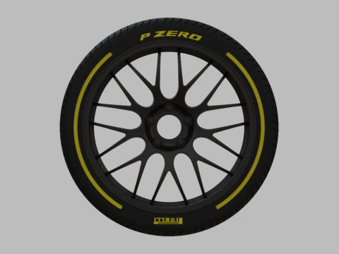 Miniature Enkei Lusso Rim Tire - 3D Print - No Textures 3D Print Model