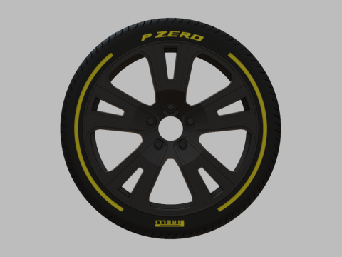 Miniature Enkei SVX Rim Tire - 3D Print - No Textures 3D Baskı Modeli