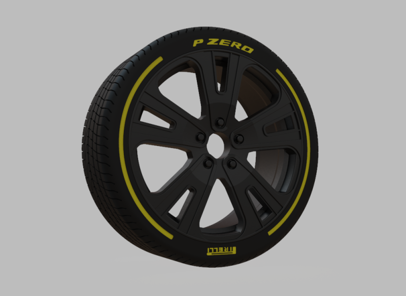 Miniature Enkei SVX Rim Tire - 3D Print - No Textures 3D Baskı Modeli .c4d .max .obj .3ds .fbx .stl .blend 