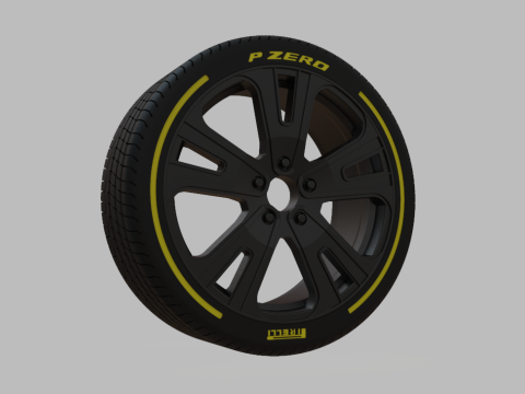 Miniature Enkei SVX Rim Tire - 3D Print - No Textures 3D 프린트 모델