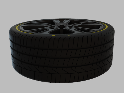 Miniature Enkei SVX Rim Tire - 3D Print - No Textures 3D Baskı Modeli