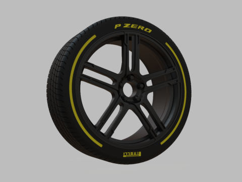 Miniature Enkei FD-05 Rim Tire - 3D Print - No Textures 3D Print Model