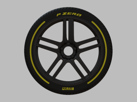 Miniature Enkei FD-05 Rim Tire - 3D Print - No Textures Model Cetak 3D