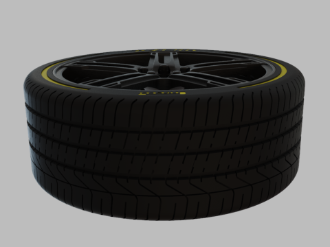 Miniature Enkei FD-05 Rim Tire - 3D Print - No Textures Model Cetak 3D