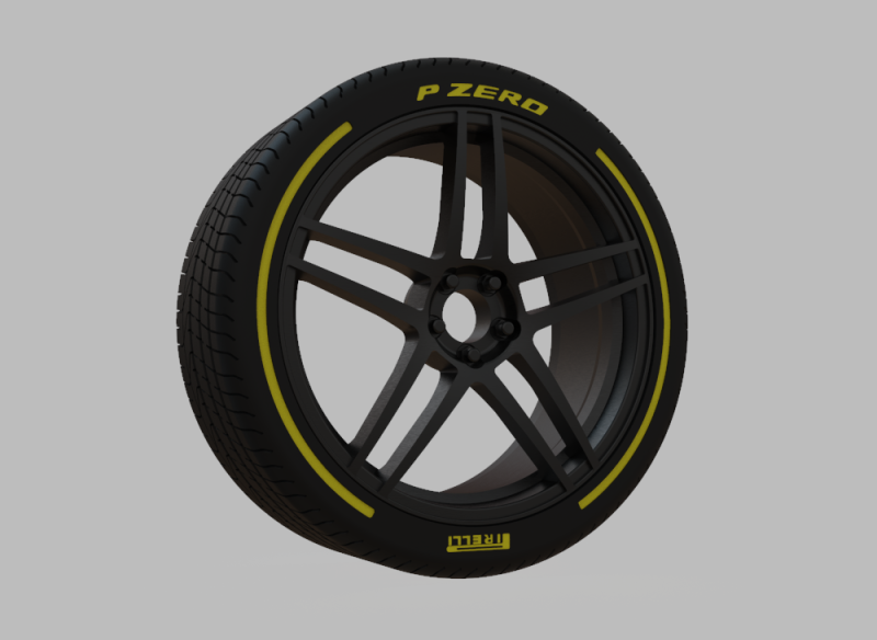 Miniature Enkei RSF5 Rim Tire - 3D Print - No Textures 3D 프린트 모델 .c4d .max .obj .3ds .fbx .stl .blend 