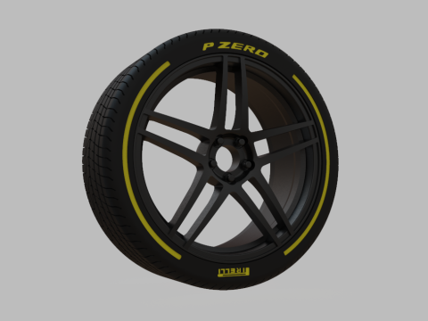 Miniature Enkei RSF5 Rim Tire - 3D Print - No Textures 3D 프린트 모델
