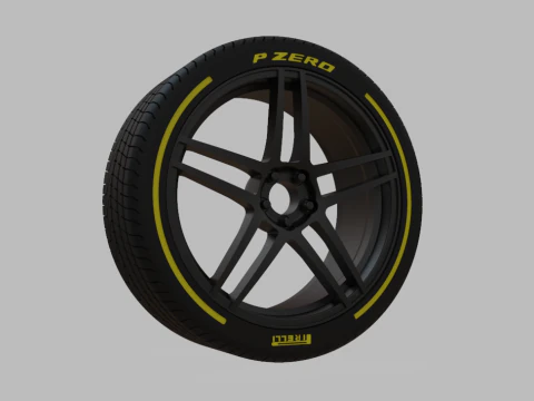 Miniature Enkei RSF5 Rim Tire - 3D Print - No Textures 3D Print Model
