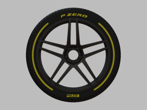 Miniature Enkei RSF5 Rim Tire - 3D Print - No Textures 3D 프린트 모델