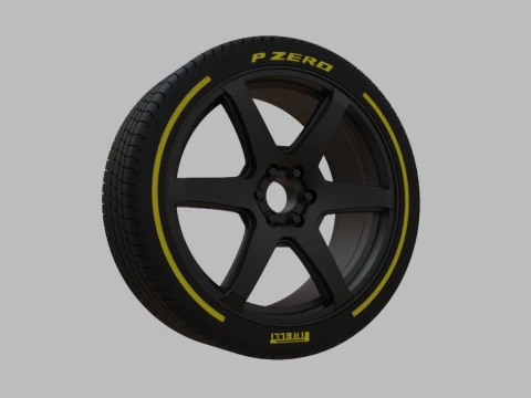 Miniature Enkei Cyclone Rim Tire - 3D Print - No Textures 3D Print Model