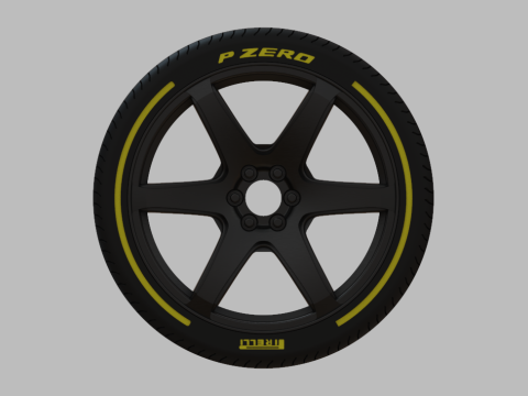 Miniature Enkei Cyclone Rim Tire - 3D Print - No Textures 3D Принт Модель