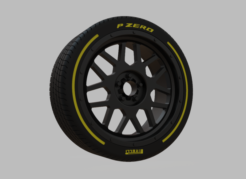Miniature Enkei Matrix Rim Tire - 3D Print - No Textures 3D प्रिंट मॉडल .c4d .max .obj .3ds .fbx .stl .blend 