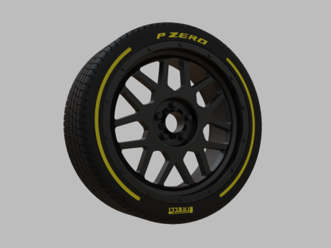 Miniature Enkei Matrix Rim Tire - 3D Print - No Textures 3D 프린트 모델