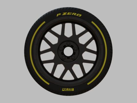 Miniature Enkei Matrix Rim Tire - 3D Print - No Textures 3D प्रिंट मॉडल