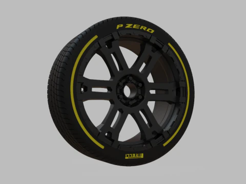 Miniature Enkei Commander Rim Tire - 3D Print - No Textures 3D Print Model