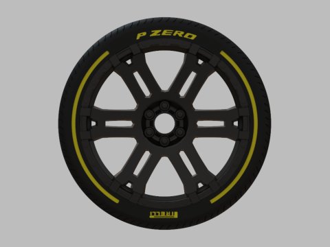 Miniature Enkei Commander Rim Tire - 3D Print - No Textures 3D 프린트 모델