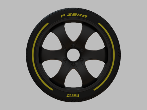 Miniature Enkei M6 Rim Tire - 3D Print - No Textures 3D 프린트 모델