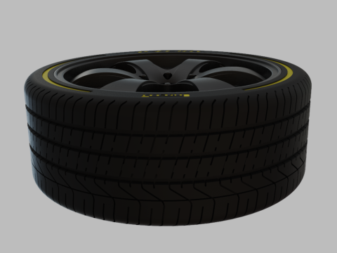 Miniature Enkei M6 Rim Tire - 3D Print - No Textures 3D 프린트 모델