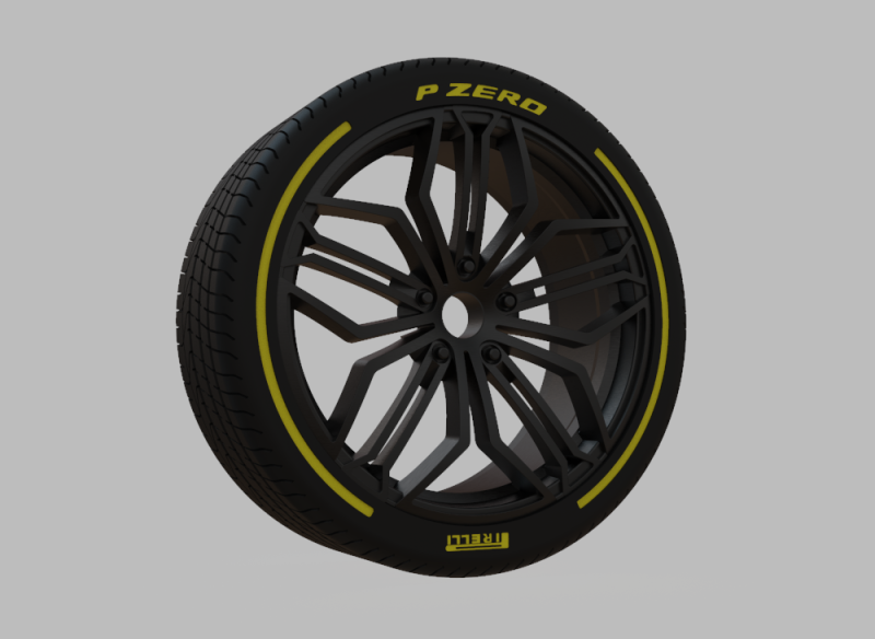 Miniature Enkei CUV Rim Tire - 3D Print - No Textures 3Dプリントモデル .c4d .max .obj .3ds .fbx .stl .blend 
