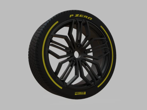 Miniature Enkei CUV Rim Tire - 3D Print - No Textures 3D Print Model