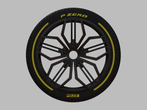Miniature Enkei CUV Rim Tire - 3D Print - No Textures 3Dプリントモデル