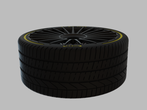 Miniature Vossen HF-8 Rim Tire - 3D Print - No Textures Modelo de impresión 3D