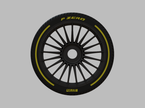 Miniature Vossen HF-8 Rim Tire - 3D Print - No Textures Modelo de impresión 3D
