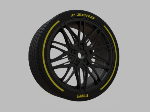 Miniature Vossen HF-7 Rim Tire - 3D Print - No Textures 3D Print Model